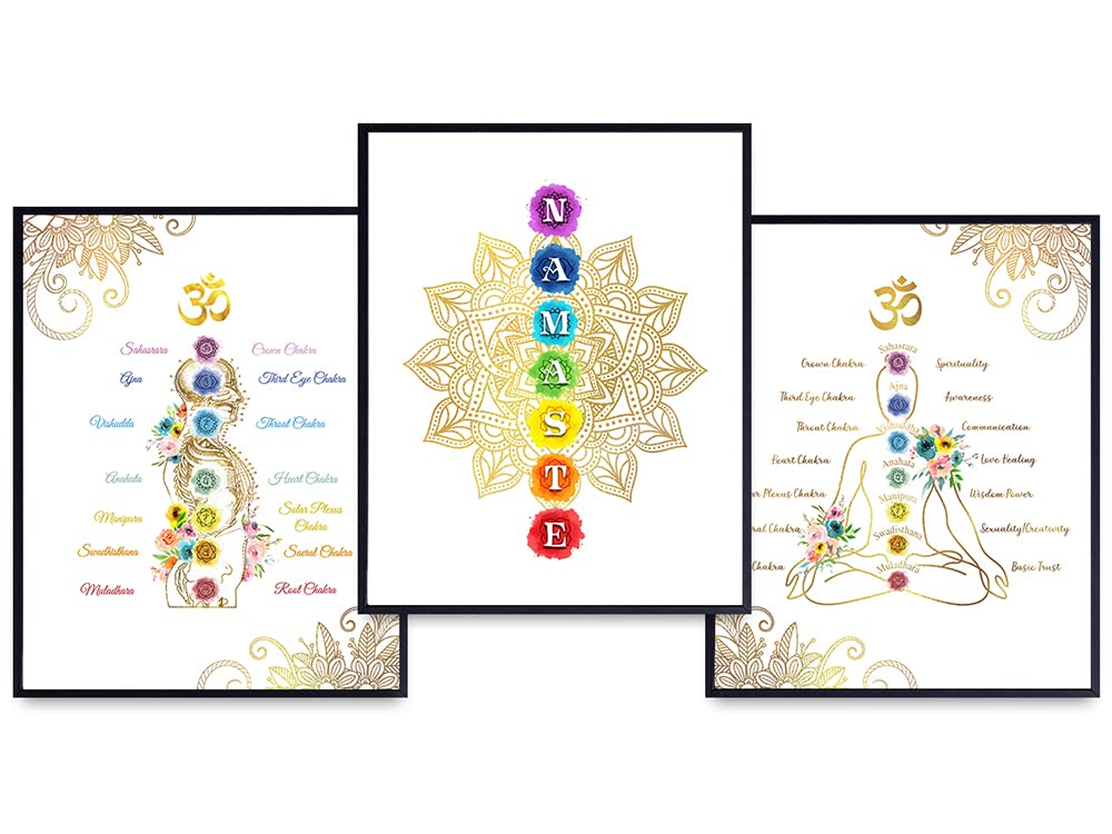 Boho Mandala Wall Decor - Chakra Wall Art - Mandala Wall Art - Spiritual Gifts for Women - Zen Decor - Spa Namaste Wall Decor - Buddhism Yoga Decorations - Buddha Wall Art - New Age Meditation Gifts
