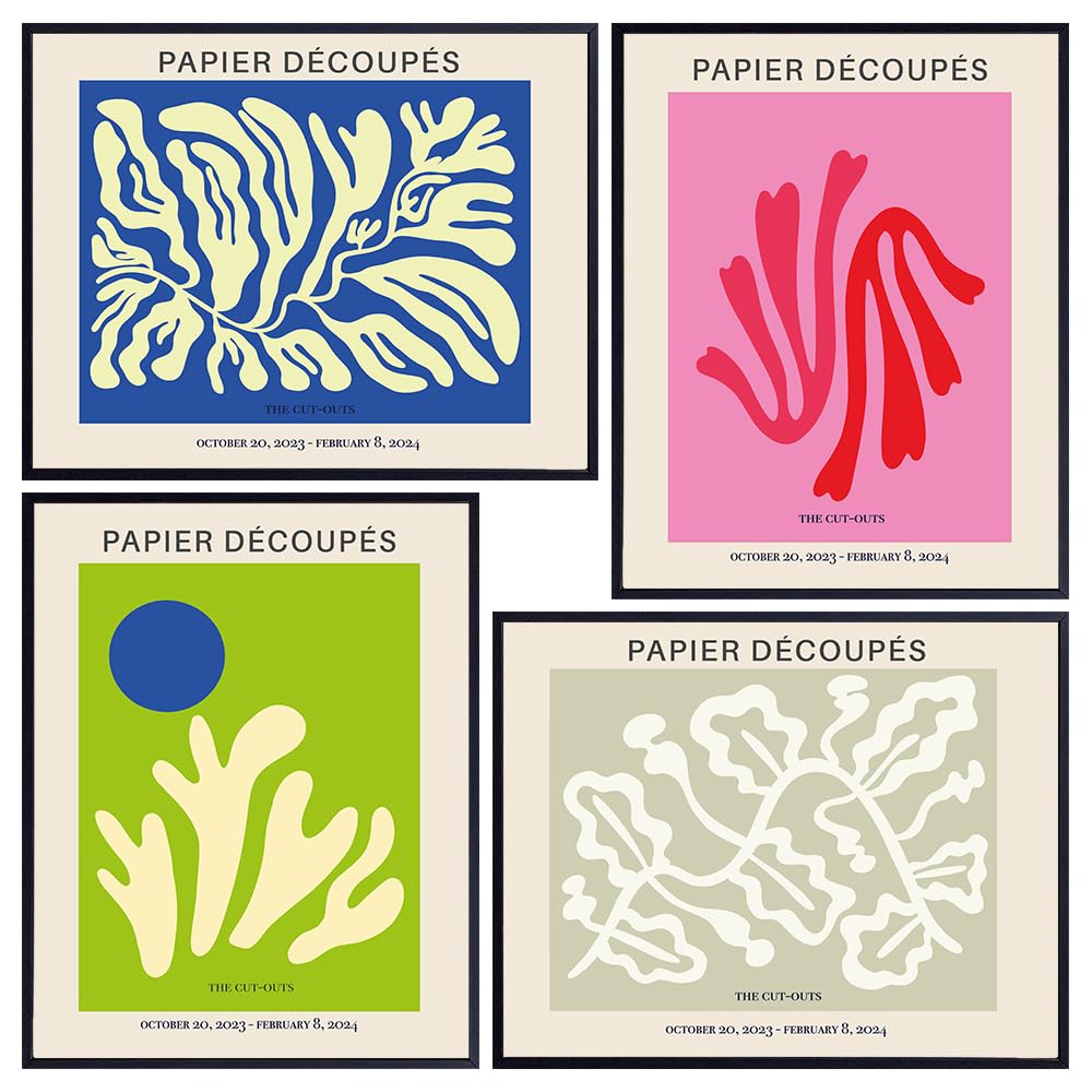 Henri Matisse Style Wall Art - Abstract art - Minimalist Home Decor - Modern art Mid-century modern Wall Decor - Aesthetic Room Decor Poster Set - Farmhouse Wall Decor - Gallery Wall Art - Boho Decor