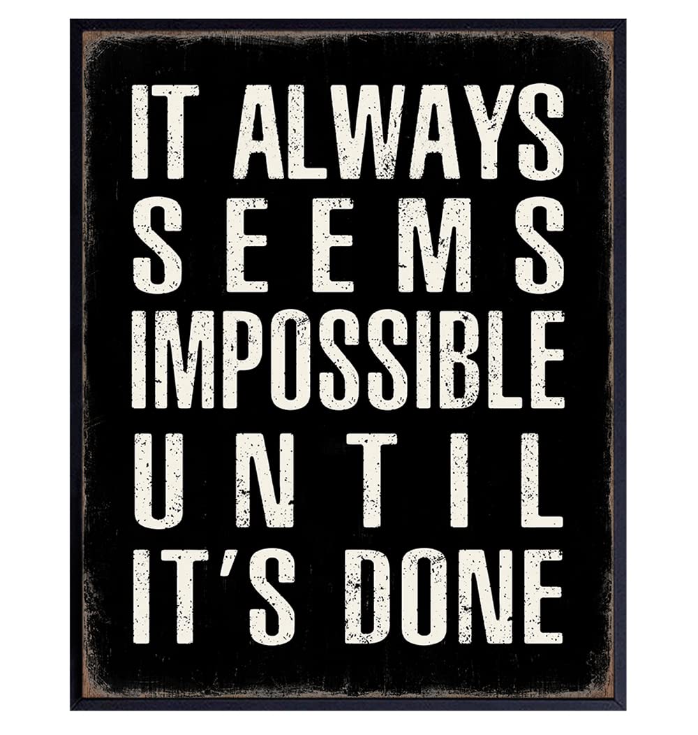 Success Saying Inspirational Wall Art - Entrepreneur Wall Art - Positive Quotes Motivational poster - Home Office Wall Art - Classroom Decor - Encouragement Gift for Men Women Yellowbird Art &amp; Design
