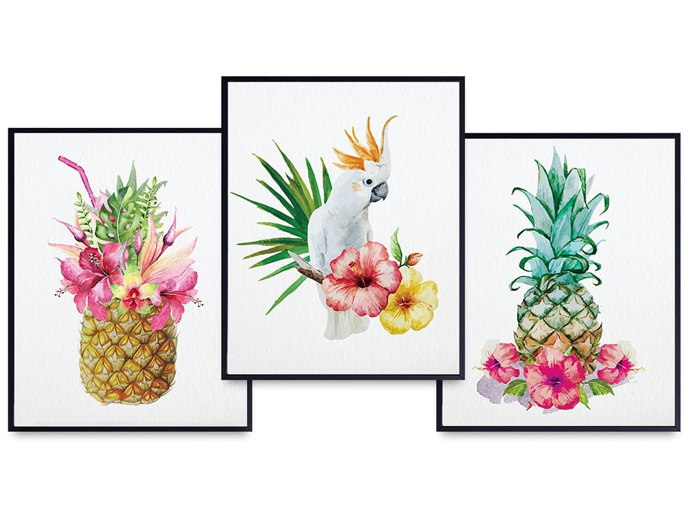 Pineapple Decor - Tropical Wall Art - Hawaiian Wall Decor - Rustic Boho Cafe Kitchen Decor - Dining Room Decor - Beach House Decor - Summer Decor - Tiki Bar Sign - Ocean, Sea Home, Cafe, Restaurant