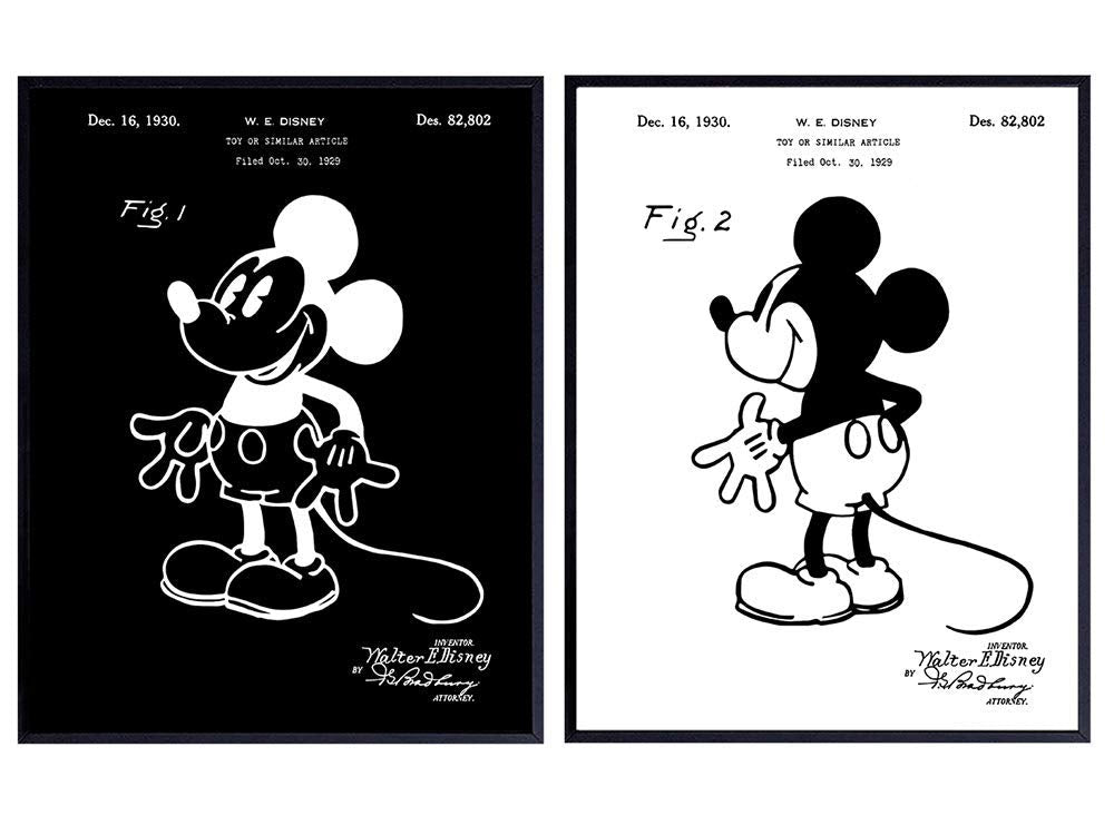 Original Patent print Set - Vintage Wall Art &amp; Decor - Unique Gift for World Fans - decoration for Boy, Girl, Child Room or Nursery - 8x10 UNFRAMED Wall Art Poster