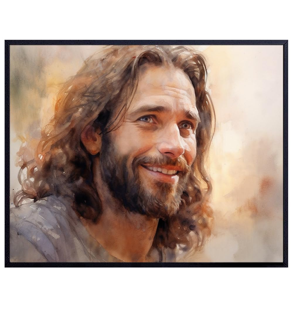 Jesus Christ Christian Wall Art - Jesus Wall Decor - Inspirational Wall Decor, spiritual Wall Decor - God Wall Decor, Religious Wall Art - Christian Gifts for Women, Men - Motivational poster, Picture