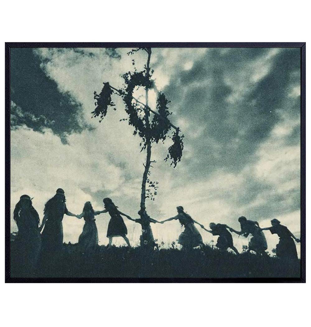 Witch Wicca Coven - Wicca Wiccan Witch Decor - Gothic Living Room Decor - Goth Wall Art Decorations - Pagan Gifts - Witches Witchcraft Paganism Supplies - Medieval Creepy Black Magic Decor