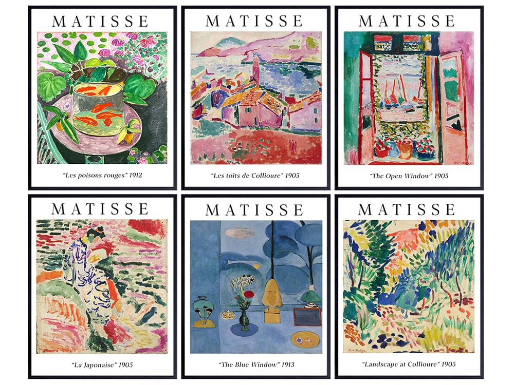 Henri Matisse Style Modern art - Gallery Wall Art &amp; Decor - Collage Wall Decor - Living room Wall Decor - Bedroom Wall Art - Dining room Wall Art - Contemporary art - Pastel Colors Wall Aesthetic