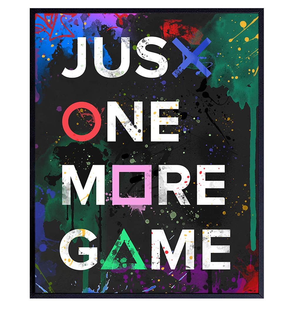 Gaming Room Decor - Video Game Room Decor - Remote Control Posters for Man Cave, Family Room, Den, Boys Bedroom - Gamer Wall Art Decoration Poster - Gift for Men, Husband, Teens, Kids