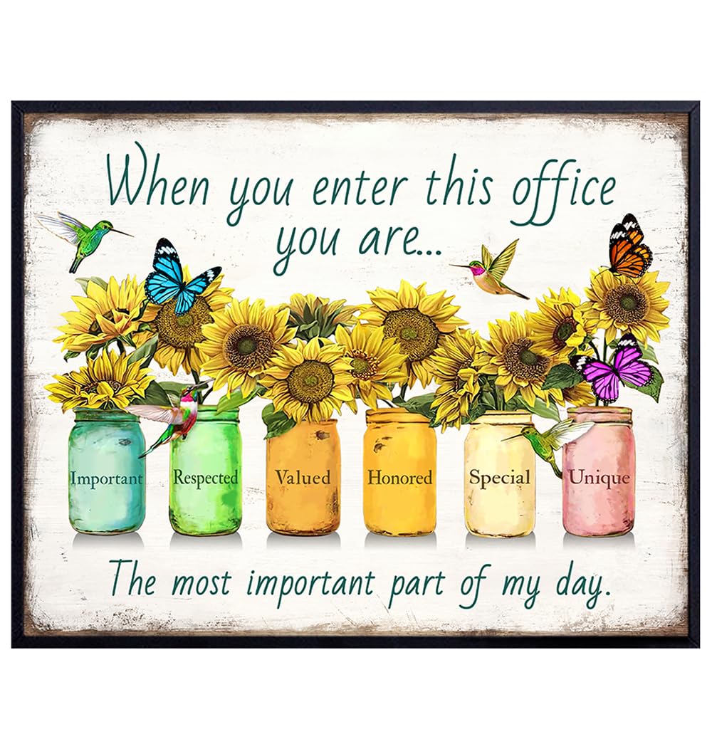 Inspirational Posters For Office 11x14 - Inspirational Quotes Office Wall Decor - positive affirmation Home Office Decor - Teamwork Posters - Entrepreneur Gifts - Motivation Poster - Unframed Print