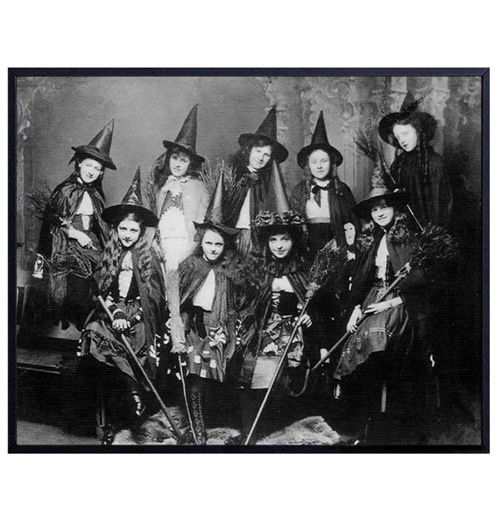 Witches Coven - Witch Decor - Wiccan Decor - Wicca Decor - Paganism Supplies - Gothic Room Decor - Goth Wall Art - Witchcraft Pagan Gifts - Gothic Decor - Vintage Occult Photo - Black Magic