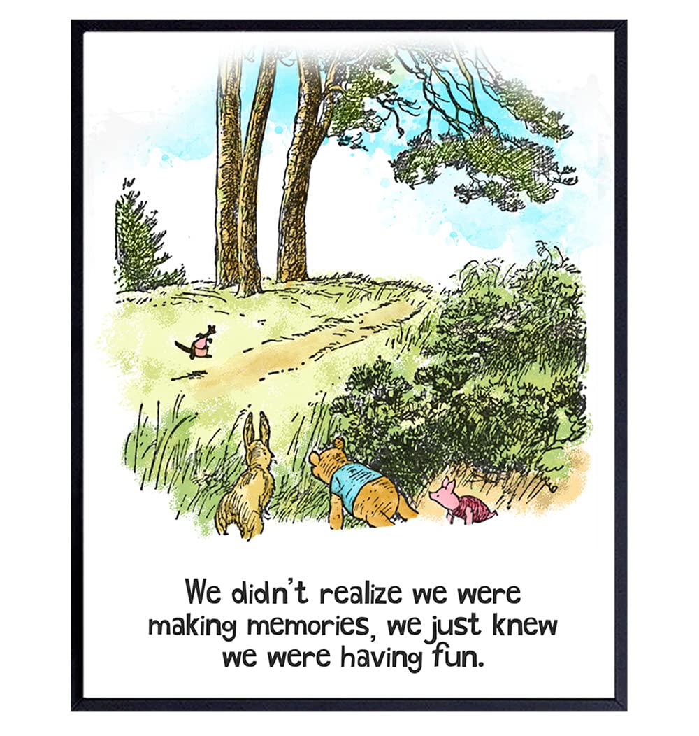 Winnie Baby Stuff - A.A. Milne Quotes Wall Decor - Pooh Gift for Women, Baby shower Gifts, Nursery Wall Art - Toddler, Baby Boys, Little Girls Bedroom Decor - Piglet - 8x10 Unframed