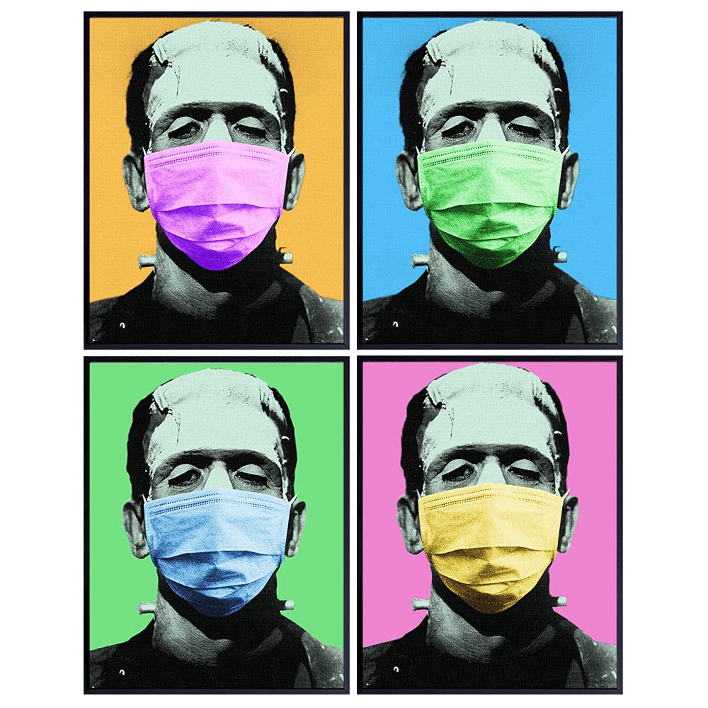 Frankenstein Posters 8x10 ea - Frankenstein Decor - Home Theater Decor - Scary Horror Movie Wall Art Set - Goth Gothic Man Cave Decor - Vintage Hollywood - Mary Shelley Funny Photo - Men Teens Bedroom