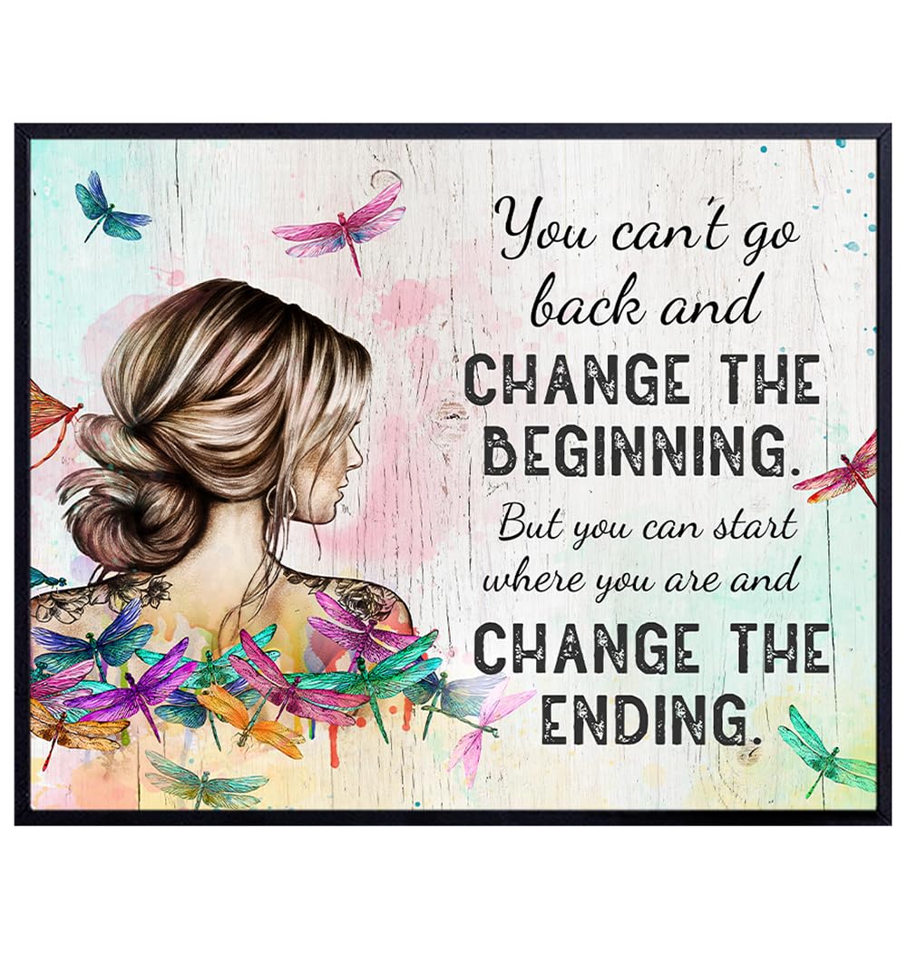 Trendy Inspirational Wall Decor for Women - Boho Wall Art - Rustic Wall Decor, Farmhouse Wall Art - Boho-chic Inspirational quote Shabby chic Wall Decor - Women’s empowerment Bedroom Home Decor