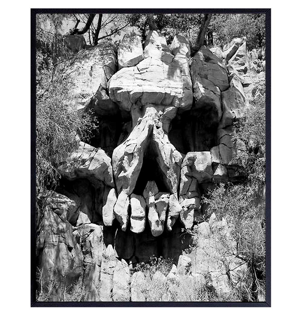 Skull Wall Art Photo - Skull Wall Decor - Gothic Living Room Wall Art - Gothic Gifts - Creepy Goth Bedroom Wall Decor - Gothic Decorations - Scary Wall Decor - 8x10