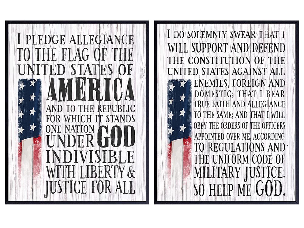 American Flag Wall Decor - Patriotic Wall Decor - Gift for Navy, USMC, Marine Corps, Army, Air Force, US Military Veterans - Plaque Sign - Living Room, Home Office Decor - Rustic Wall Art - Unframed