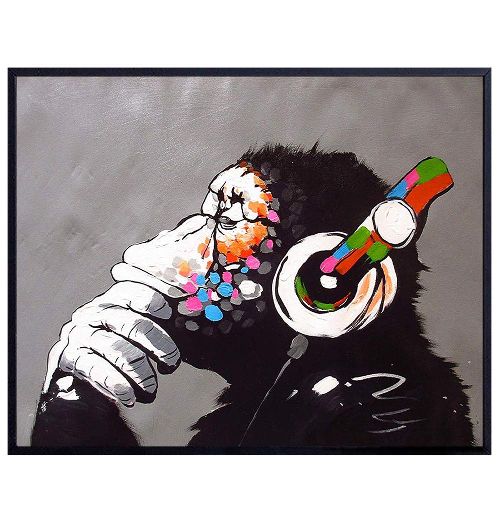 Banksy Graffiti Wall Decor 8x10 Poster Print - Home Decoration for Apartment, Office, Bedroom, Living Room - Gift for Modern Urban Street Art Fans, Teens, Men Women - Contemporary Photo Picture