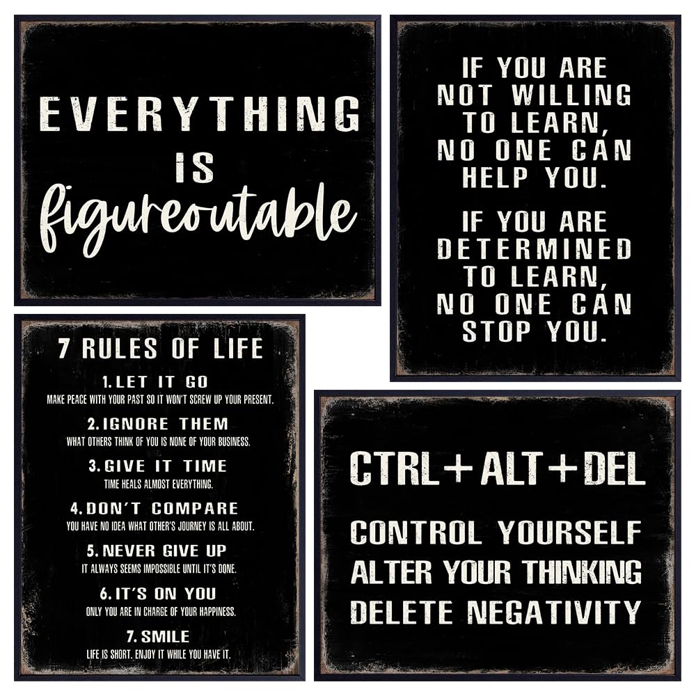 Home Office Wall Art &amp; Decor Motivational poster - Motivational Wall Art - Positive Quotes Wall Decor - Encouragement Gifts - Positive Sayings - Entrepreneur Wall Art - Man cave - Inspirational Quotes