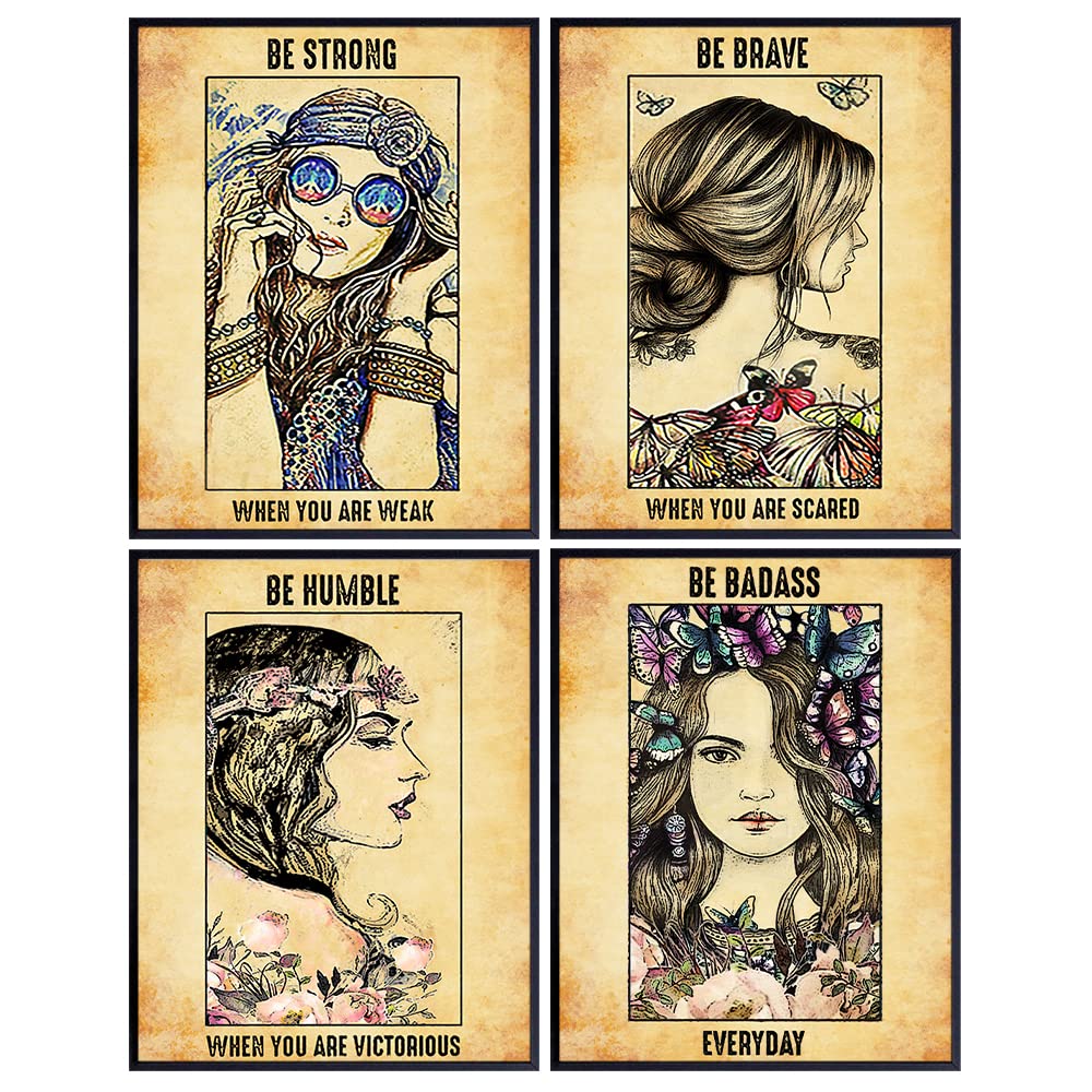 Boho-chic Motivation Inspiration Wall Art - Women&