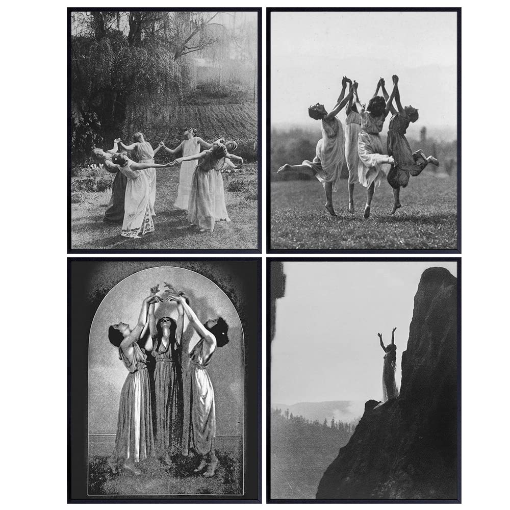 Wicca Witch Witchcraft Wall Art &amp; Decor 11x14 - Pagan Poster Set - Gothic Home Decor - Goth Wall Art - Fairy Goddess decoration - Wiccan Supplies Accessories - Black magic Gift - Mysticism Occult