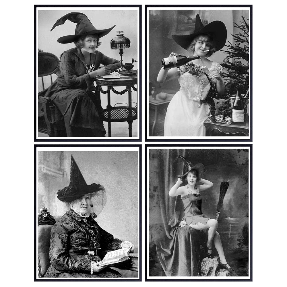 Goth Witch Room Decor Set - Wicca Wiccan Witchcraft Supplies Wall Art - Gothic Home Decor - Pagan Gifts - Black Magic Wall Decor - Witchy Room Decor - Grimoire Witches - Halloween Decorations prints