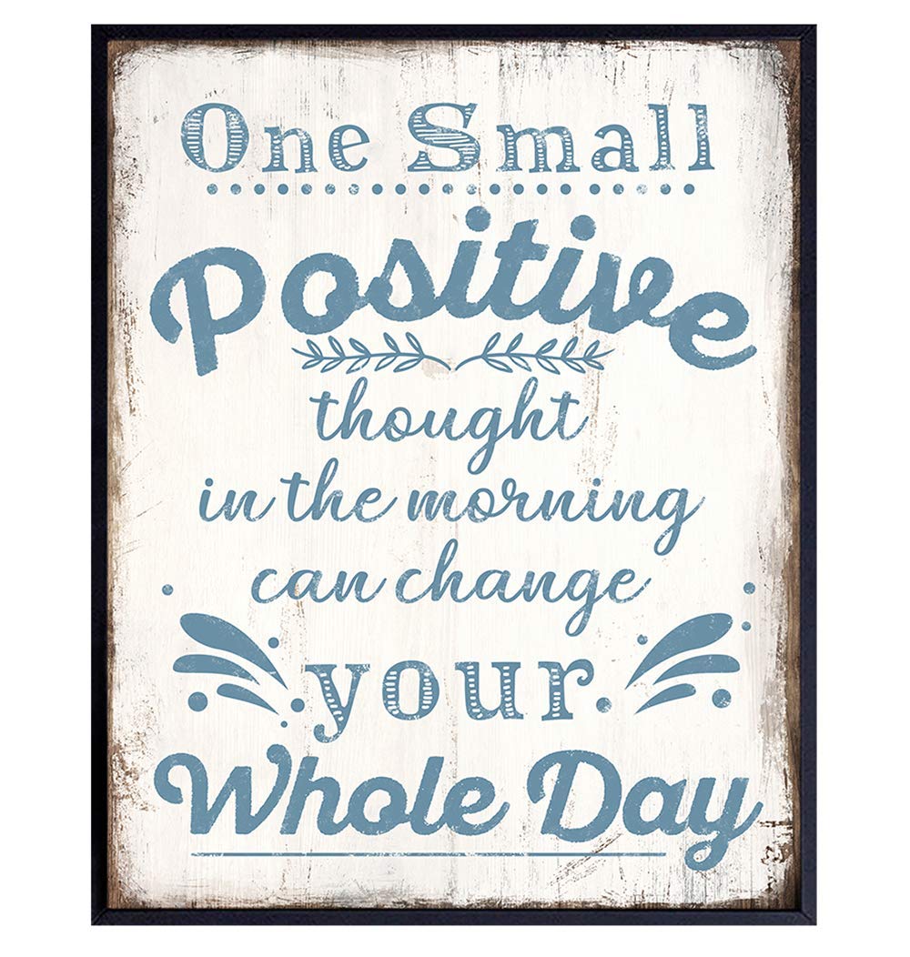 Positive Quotes Wall Decor - Inspirational Quotes Wall Art - Uplifting for Women, Teens, Girls - Encouragement Gifts - Motivational Poster - Self Improvement for Men - Sayings for Wall Decor