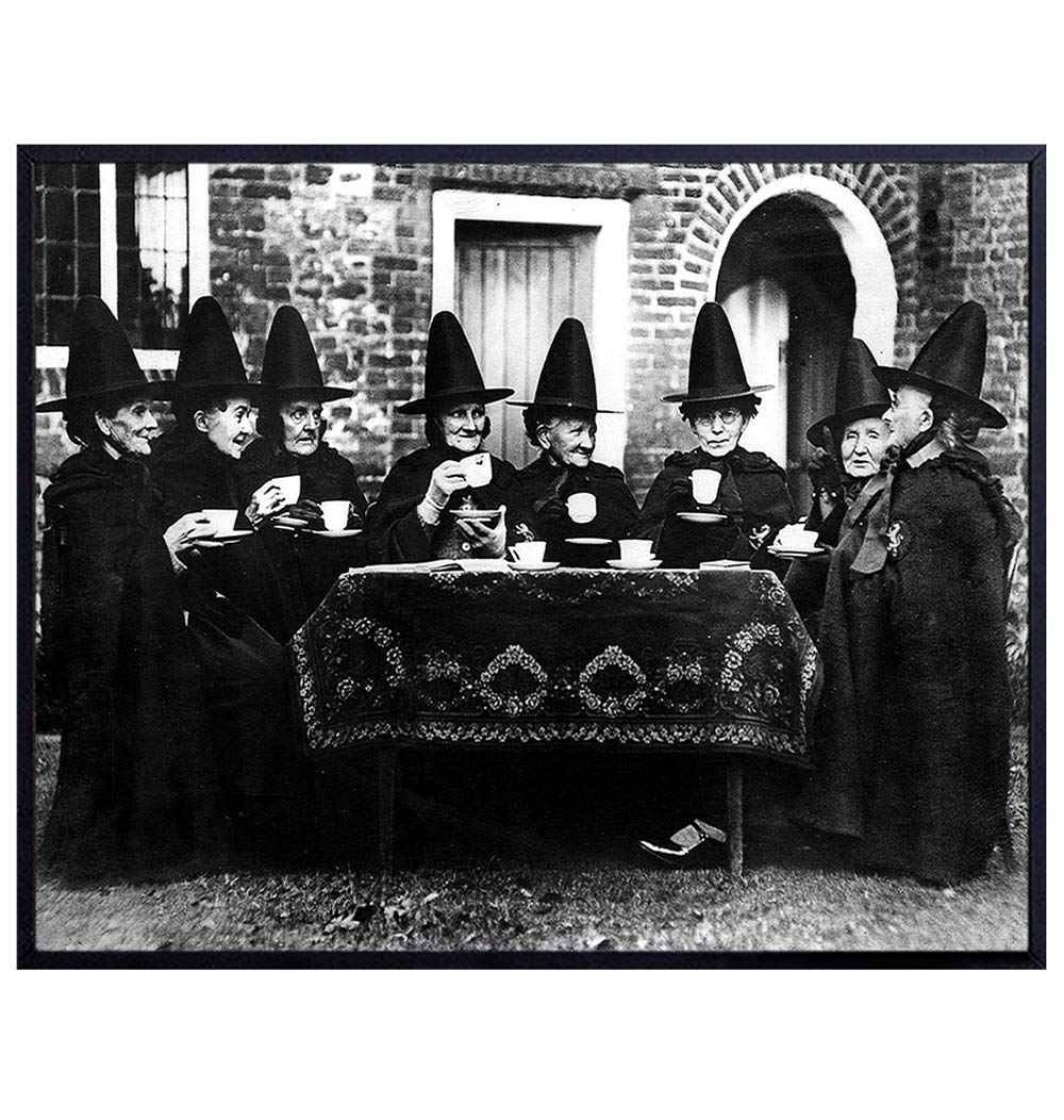 Witch Decor - Witches Coven - Wicca Wiccan Decor - Pagan Supplies - Gothic Home Decor - Paganism Gifts - Goth Room Decor - Gothic Decorations - Vintage Photo - Black Magic, Occult, Witchcraft Wall Art