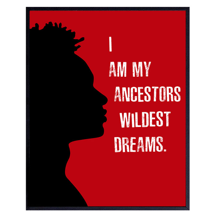 Motivational African American Art - Inspiring Quotes Wall Decor for Boys Bedroom, Teen Room, Living Room, Office - Gift for Men, Afro Americans - Black Lives Matter, BLM - Black Power Poster