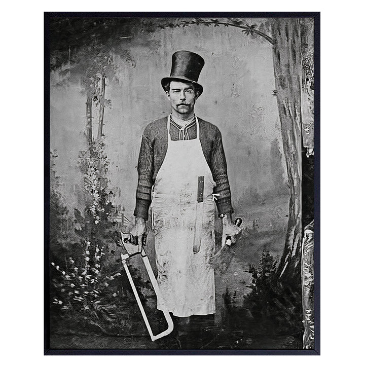 Creepy Gothic Kitchen Wall Art - Scary Goth Dining room Decor - Funny Gift for Chef, Cook - Spooky Halloween Vintage Photo Poster - Skull Wall Decor - Goth Kitchen Wall Decor - Unframed